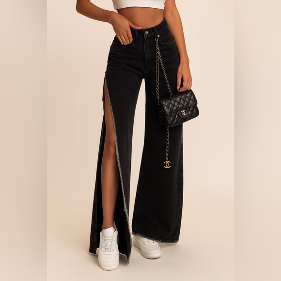 High Voltage Denim Slit Pants – Bold Move Edition - Picture 9 of 10